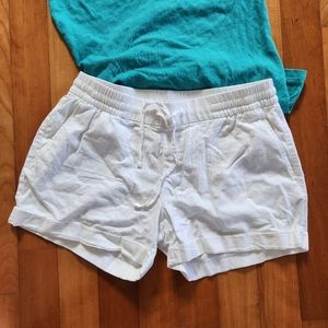 Linen white shorts size M